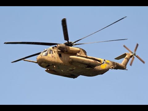 Israeli air force Sikorsky CH-53 Sea Stallion landing in north Israel.