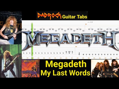 My Last Words - Megadeth - Guitar + Bass TABS Lesson