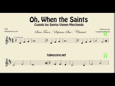 Oh When the Saints Go Marching In Sheet Music for Clarinet, Tenor Saxophone and Soprano Saxophone