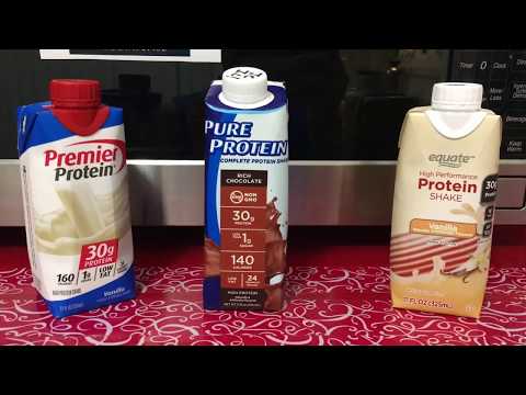 PREMIERE vs PURE vs EQUATE Protein Shakes | drinks drinking Bebidas напитки Getränke 음료수 饮料 飲む