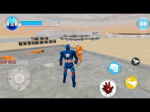 Flying Captain Hero Crime City Rescue | Flying Captain Robot Survival Mission - Android GamePlay