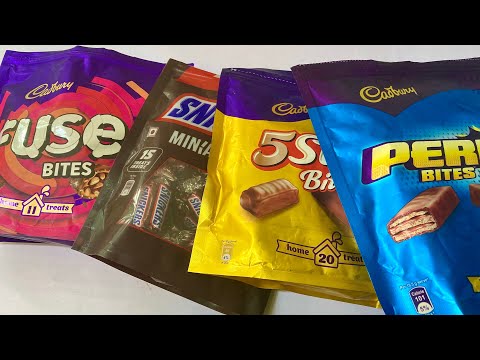 Huge loads of mini bites chocolates opening || Perk, snickers n fuse bites