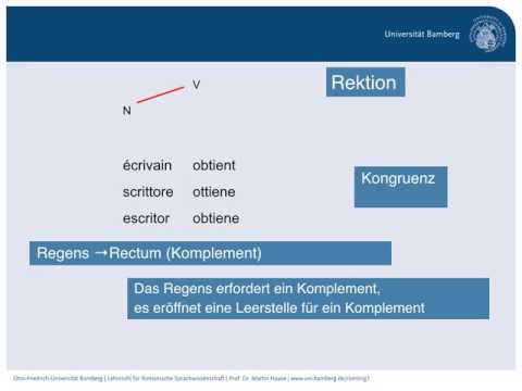 Sprachwissenschaft 11: Syntax: Dependenz