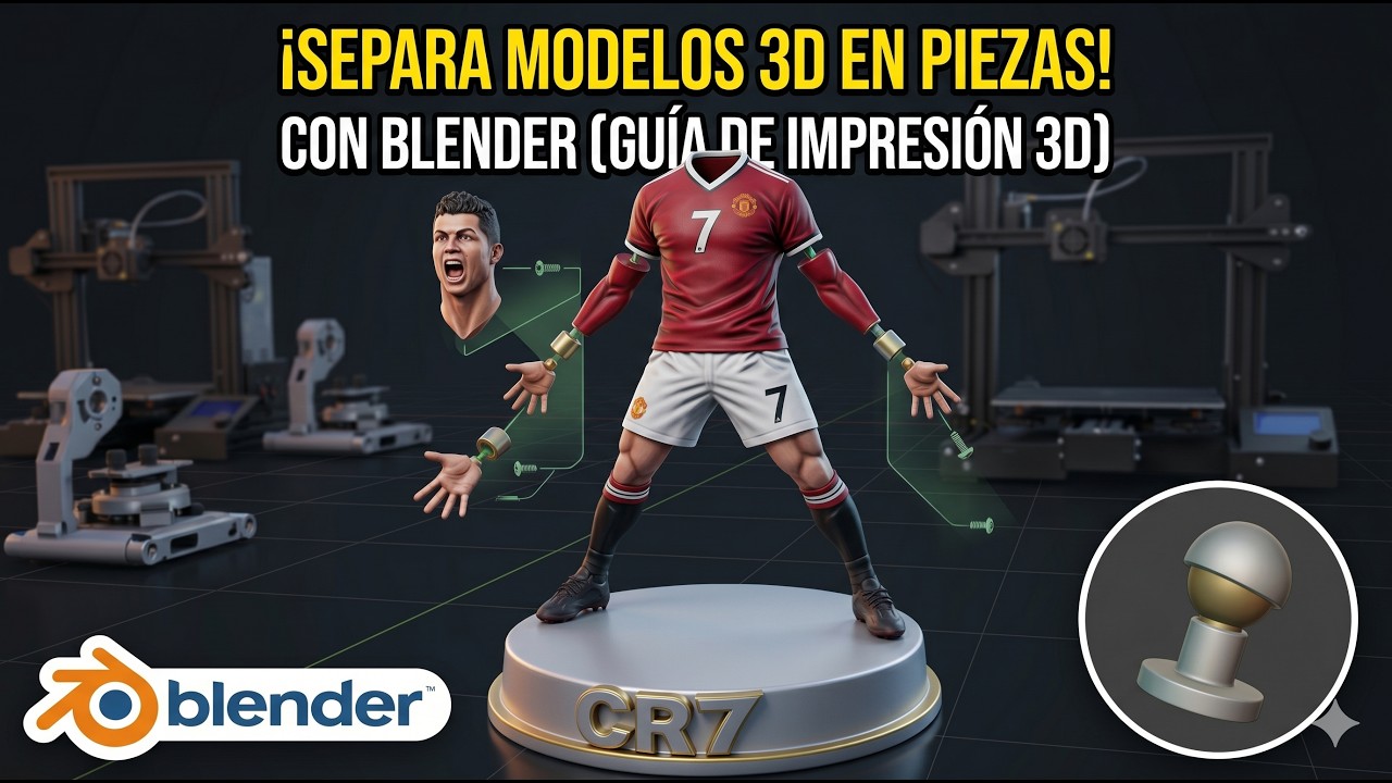 Cortar Stl en piezas para Imprimir 3d con Blender 02
