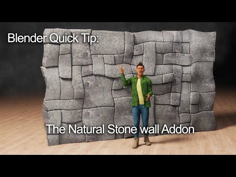 Blender Quick Tip: The Natural Rock (Stone) Wall Addon