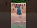 Person slides into the ocean on a SLIP N SLIDE!! *CRAZY*😳😱 #shorts #hawaii #oahu