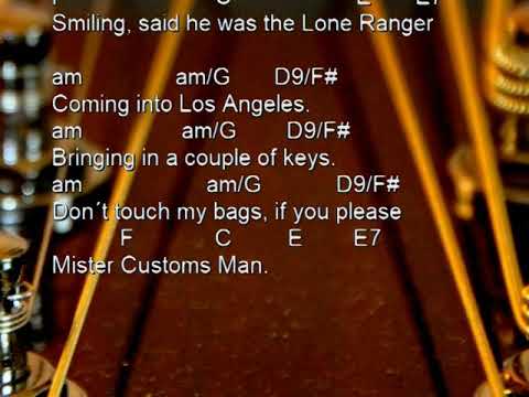 Coming into Los Angeles, Arlo Guthrie, cover, chords acoustic guitar, lyrics