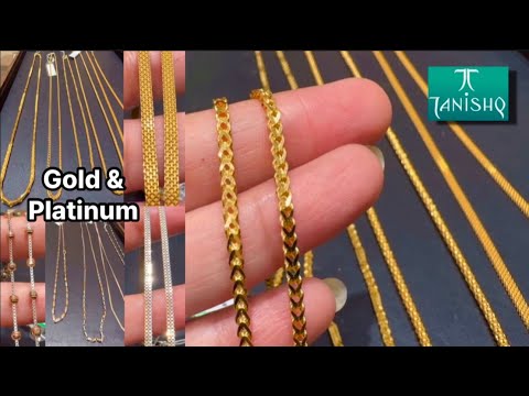 Tanishq Unisex Daily wear Gold & Platinum Chain Designs/Gold Chain Designs/Platinum Chain/Deeya