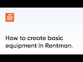 How To Create Basic Equipment In Rentman