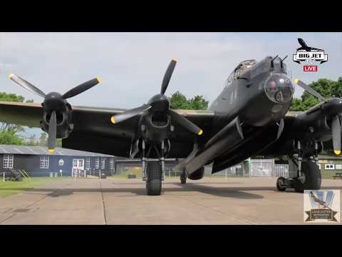 LANCASTER BOMBER NX611 'JUST JANE' INTERIOR TOUR, ENGINE START-UP AND TAXI