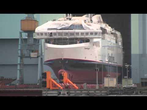 EXKLUSIV: Rollout der 2. Scandlines Fähre Copenhagen | Volkswerft Stralsund 4.4.2012