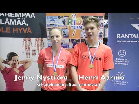 SM - 2015 - Sekanelinpelin Suomenmestarit Jenny Nyström ja Henri Aarnio