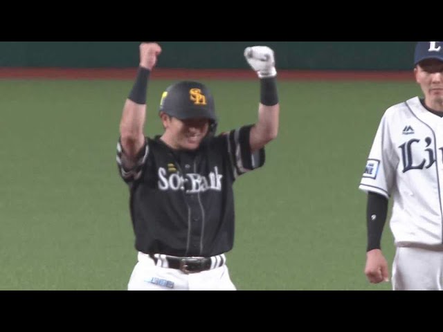 【5回表】ホークス・川島 ライト線へタイムリー2ベースヒットを放つ!! 2021/5/18 L-H