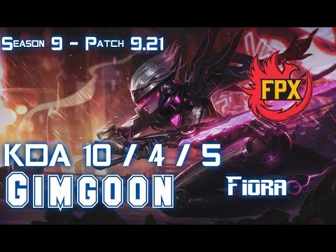 FPX GimGoon FIORA vs JAYCE Top - Patch 9.21 EUW Ranked