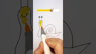 How to draw a cute snail🐌 Step by step drawing for kids