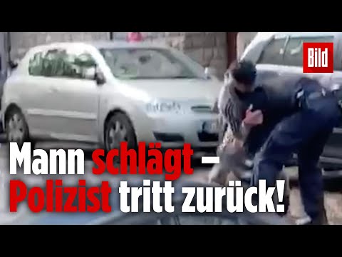 Einsatz in Berlin: Video zeigt Rangelei zwischen Mann und Polizist
