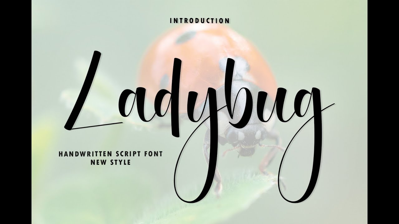 Ladybug: Elegant Handwritten Script Font for Luxury Designs