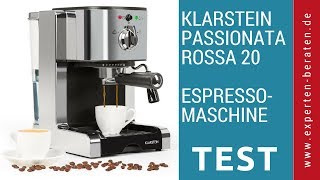 ► Unboxing- und Test-Video der Espressomaschine „Passionata Rossa 20“ von Klarstein auf Deutsch ☑