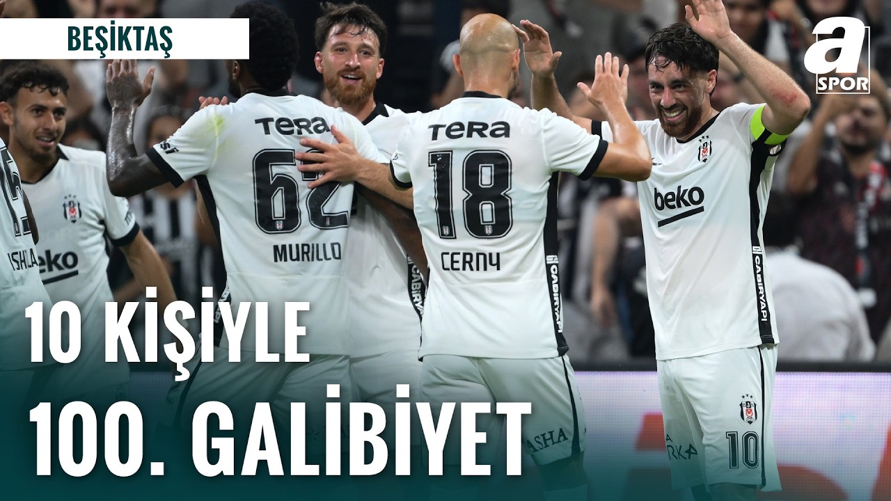 10 Kişiyle Oynayan Beşiktaş, Hradec Kralove'yi 1-0 Yenerek 100. Zaferini Elde Etti