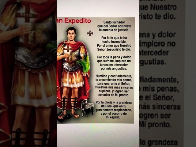 Vídeo relacionado con Estampa San EXPEDITO con Medalla, Religion/Religious Card