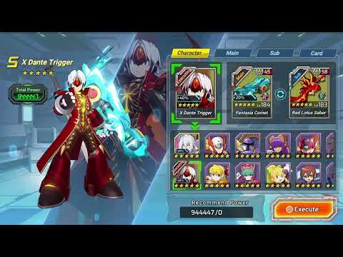 Rockman X DiVE - Devil May Cry 5 Collab - Dante Trigger X Banner pulls and Gameplay