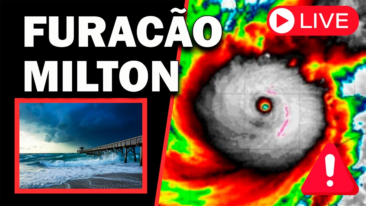 🔴 FURACÃO MILTON AO VIVO - Hurricane Milton Live 🔴 URGENTE: IMPACTOS CATASTRÓFICOS NA FLÓRIDA HOJE!