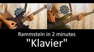 33) Rammstein - Klavier (guitar &amp; bass cover + tab | lesson HD)