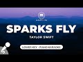 Sparks Fly - Taylor Swift (Lower Key - Piano Karaoke)