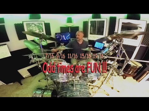 Odd time drum lesson - Playing in 16 (11/16, 15/16, 19/16 etc...) idea's for drum grooves