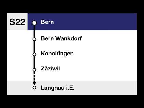 BLS Ansage • S22 • Bern, fährt weiter als S22 nach Langnau (De + Fr!)