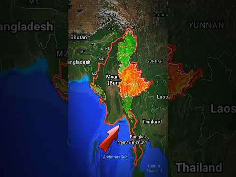 Myanmar has 7 States 🌏📍  #history #facts #ytshorts #myanmar #burma #states #map #mapanimation