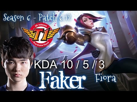 SKT T1 Faker FIORA Top vs MORDEKAISER - Patch 6.12 KR | League of Legends