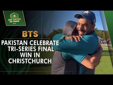 BTS - Pakistan Celebrate Tri-Series Final Win In Christchurch | PCB | MA2T