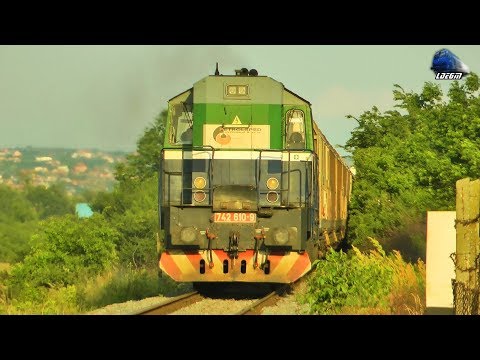 "Kocour" 742 610-9 Lokomotive & Tren CFR MARFĂ Freight Train pe Apus/on Sunset in Borș 04 June 2020