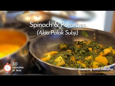 Image of Spinach Potato Curry (Palak Aloo Subji)