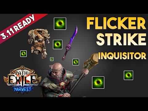 [3.11] Flicker Strike Build  - Inquisitor Templar - Harvest - Path of Exile 3.11