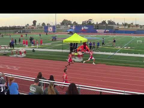 FSB 100m Heat 4 vs Servite & Rosary 3-7-18 - Los Alamitos Boys