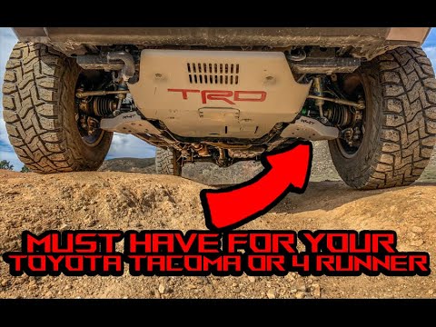 TOYOTA TACOMA HOW TO INSTALL LOWER CONTROL ARM SKID PLATES | PERFECT FIT WITH TRD PRO SKID PLATES!!!