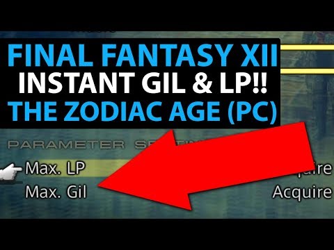 Final Fantasy 12 The Zodiac Age PC - Instant Unlimited Gil & LP *WARNING* MIGHT MAKE GAME LESS FUN!