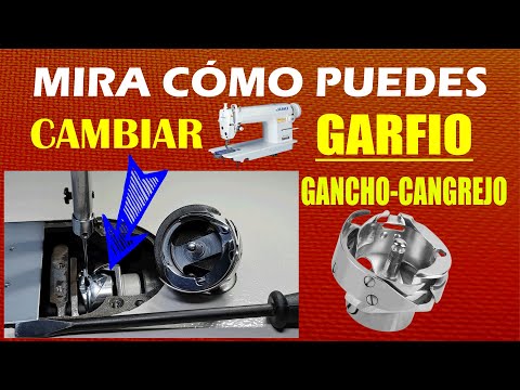 Cómo cambiar el garfio en máquina de coser recta industrial 👉 Así puedes cambiar gancho o cangrejo