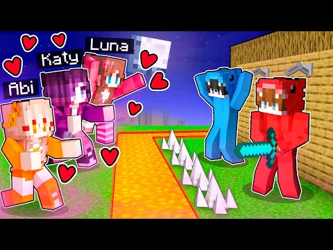 Maldición de ENAMORADAS vs BASE SEGURA en Minecraft