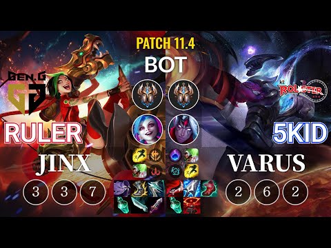 GEN Ruler Jinx vs KT 5kid Varus Bot - KR Patch 11.4