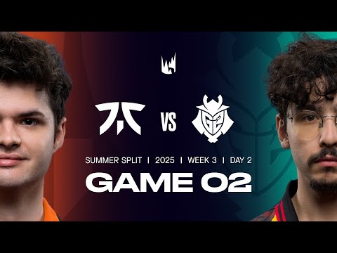 FNC v G2 | 2025 LEC Summer | Week 3 Day 2 | Fnatic vs. G2 Esports Game 2
