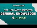 Most Repeated General Knowledge Mcqs | FPSC | NTS | PPSC | ETEA | PakMcqs.com