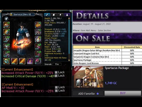 Spartacus Perfect Build for PVE Atlantica Online Valofe , IND Merlin & IND185 don't need GRIM REAPER