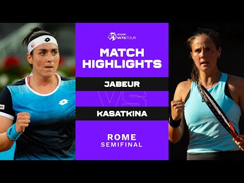 Теннис Ons Jabeur vs. Daria Kasatkina | 2022 Rome Semifinal | WTA Match Highlights