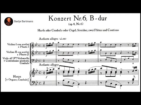 George Frideric Handel - Harp Concerto Op. 4,  No. 6 (1735) [Zabaleta]