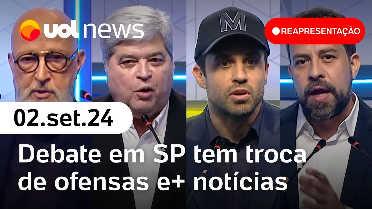 Debate em SP tem bate-boca e troca de ofensas; Moraes x Elon Musk e mais | Reapresentação UOL News
