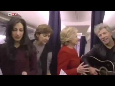 Hillary Clinton and Jon Bon Jovi join in #MannequinChallenge craze