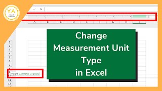 Change the Unit of Measurement in Excel